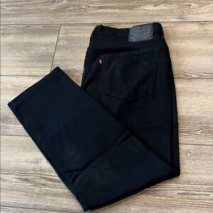 Levi's Black Slim Straight Jeans with Red Tab